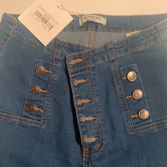 Women’s size L Large hi waist button jeans by American Bazi. NEW!!!! Stretch - Picture 4 of 7